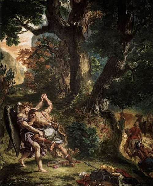 Eugène Delacroix: "Jacob Wrestling with the Angel" (1857-1861)
